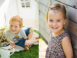Kindergartenfotograf Günzburg. Eine Collage von Outdoorfotografie im Garten der Kita