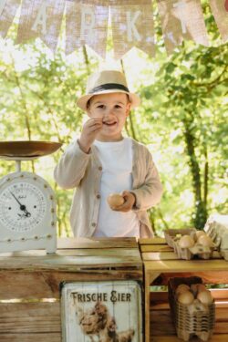 Ein Marktstand für Kindergartenfotografie